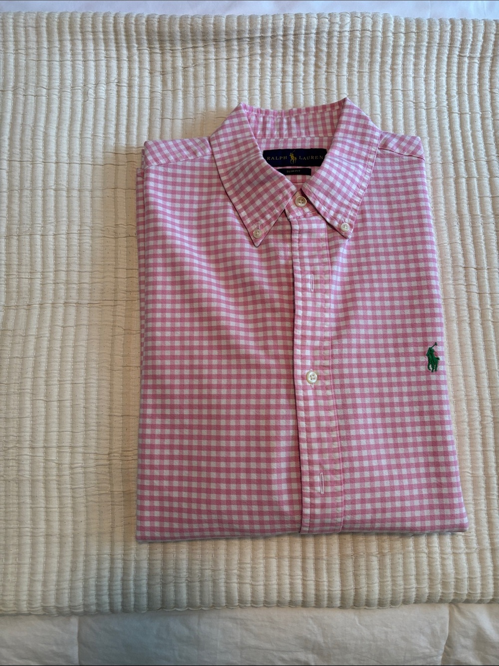 Ralph Lauren Pink Gingham Button-Down Shirt